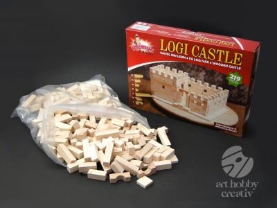 Castel logic din lemn - set/219 piese