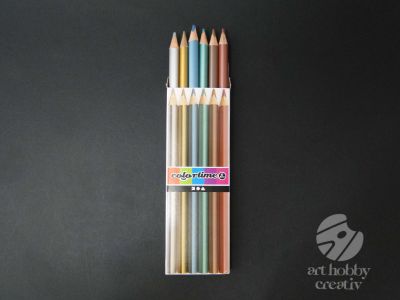 Creion color Jumbo - metalizat set/6buc
